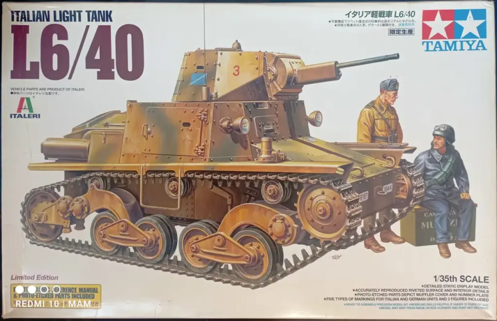 Italian Light Tank L 6/40 Tamiya escala 1/35