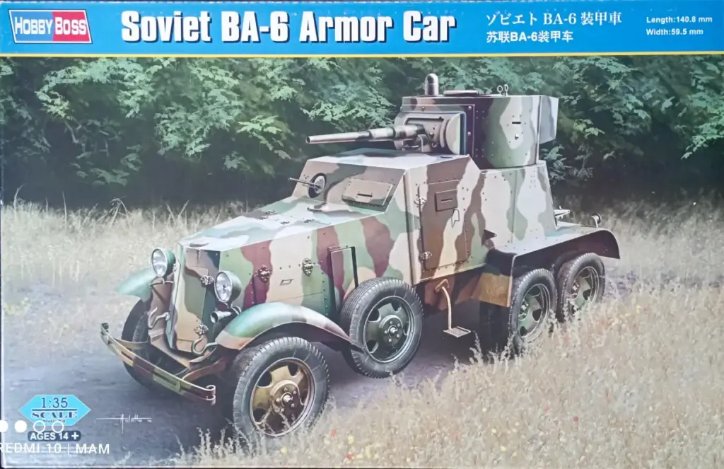 Soviet BA-6 Armor Car. Hobby Boss, escala 1/35